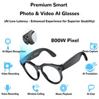 AI Smart Glasses Voice Control Bluetooth HD1080P Shooting